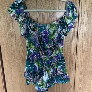 Tropical Print Romper